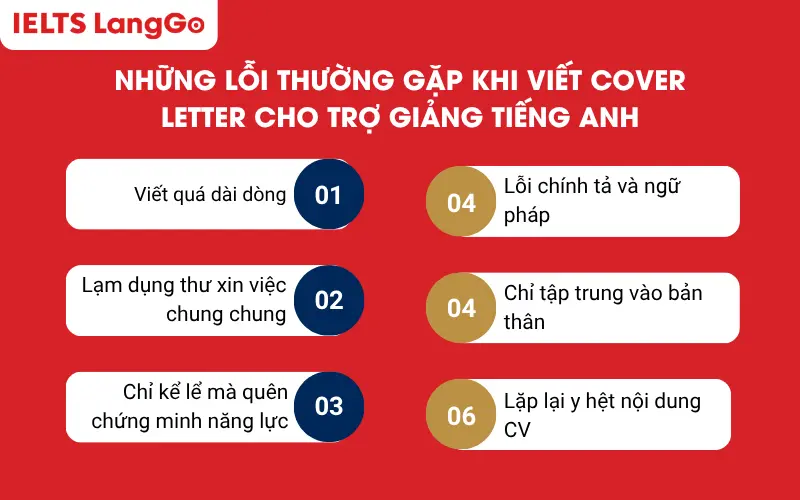 Những lỗi thường gặp khi viết Cover Letter cho trợ giảng tiếng Anh