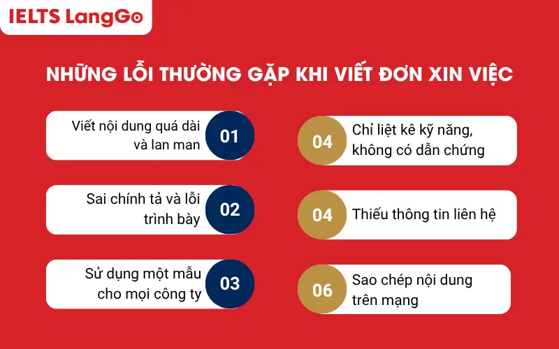 Những lỗi thường gặp khi viết đơn xin việc