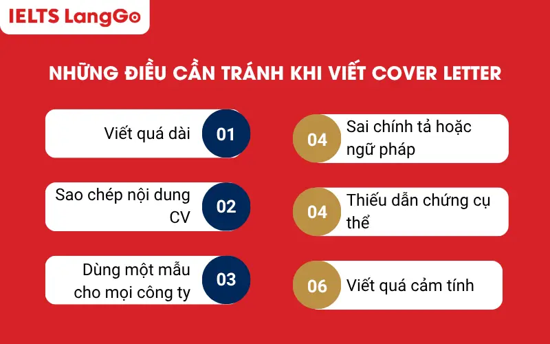 Những điều cần tránh khi viết cover letter