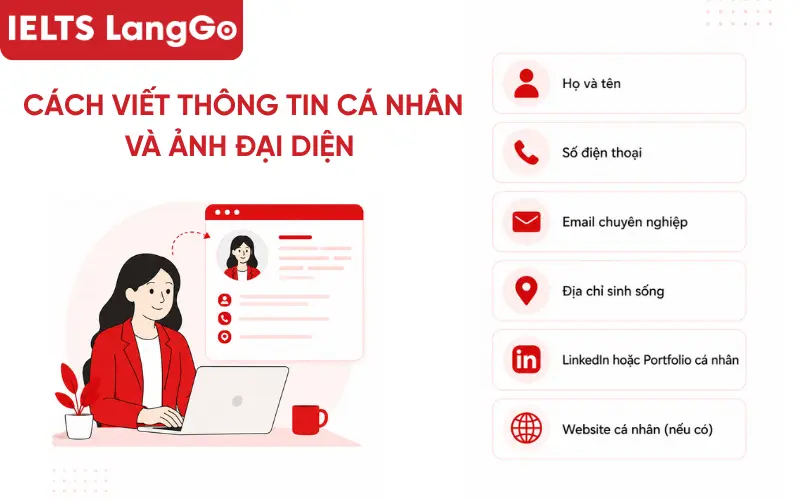 Cách viết thông tin cá nhân và ảnh đại diện