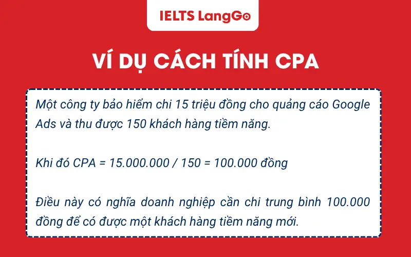 Ví dụ cách tính CPA