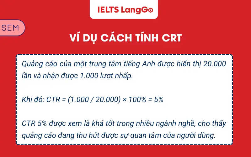 Ví dụ cách tính CRT