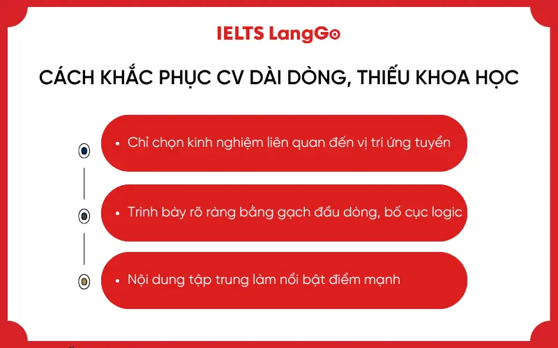 Cách khắc phục CV dài dòng, thiếu khoa học