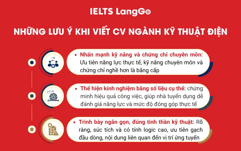 Những lưu ý bắt buộc khi viết CV ngành kỹ thuật điện