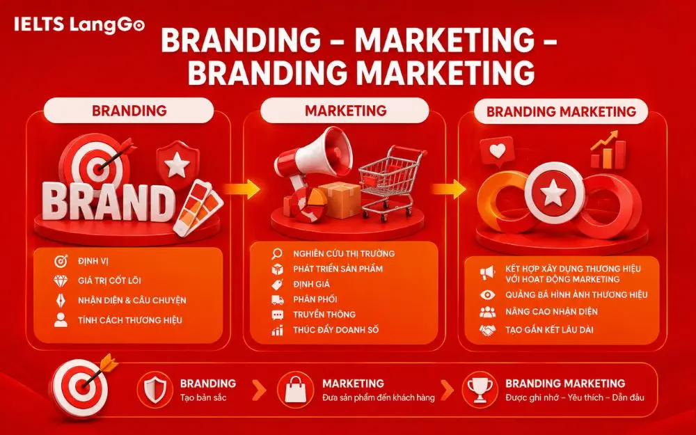 Branding Marketing kết nối thương hiệu và Marketing để tạo lợi thế cạnh tranh bền vững.