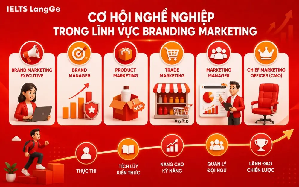 Lộ trình nghề nghiệp Branding Marketing mở rộng cơ hội phát triển và thăng tiến bền vững