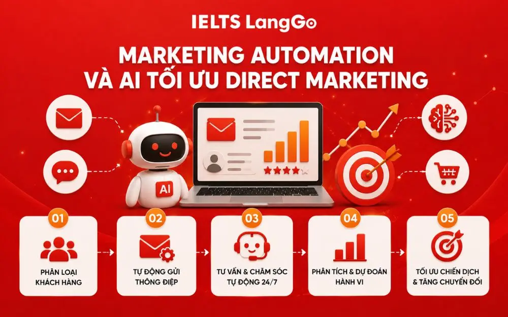 Marketing Automation và AI giúp tối ưu Direct Marketing, tăng hiệu quả chuyển đổi.
