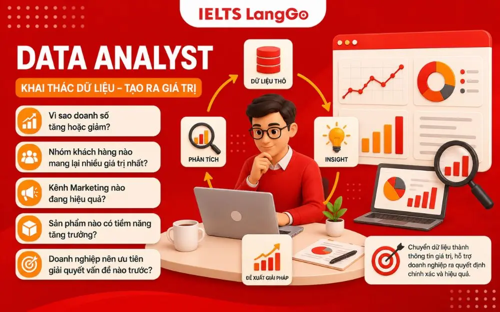 Data Analyst chuyển dữ liệu thành insight giúp doanh nghiệp ra quyết định chính xác