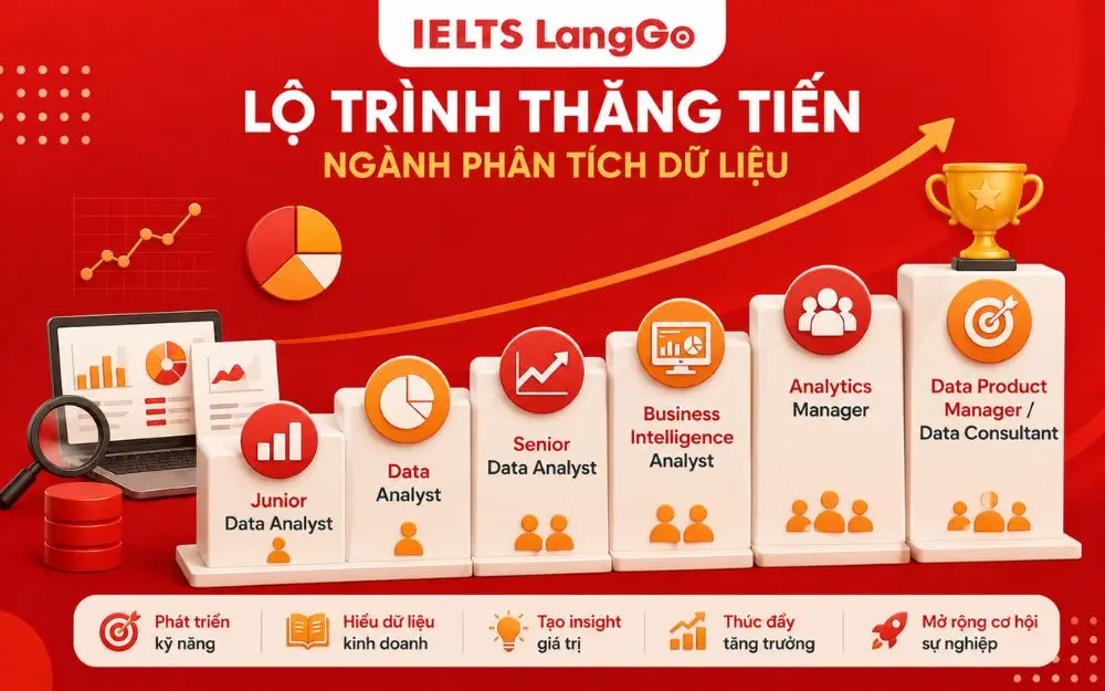 Lộ trình thăng tiến Data Analyst từ Junior đến Data Consultant chuyên nghiệp