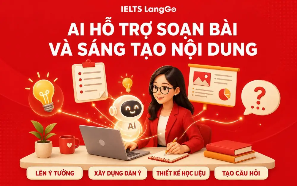 AI giúp giáo viên lên ý tưởng, thiết kế học liệu và tạo câu hỏi nhanh.
