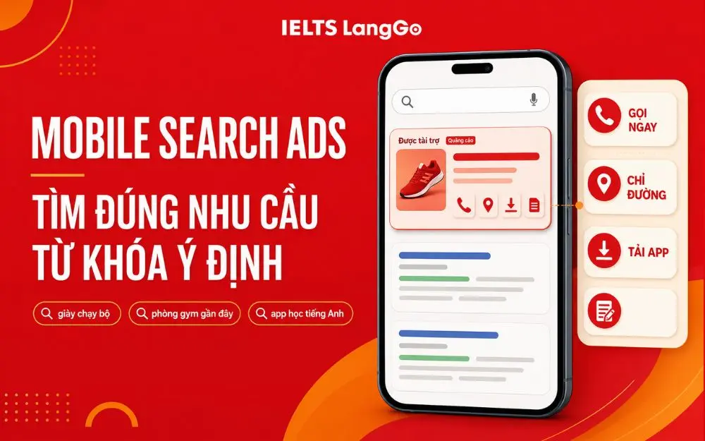 Mobile Search Ads tiếp cận đúng nhu cầu và thúc đẩy hành động nhanh.