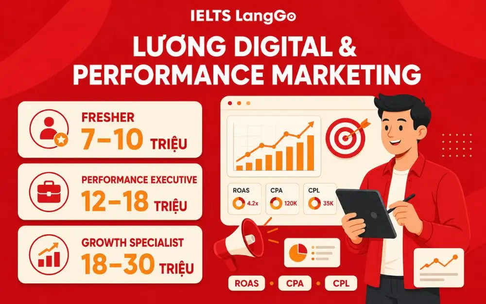 Mức lương Digital và Performance Marketing theo năng lực đo lường.