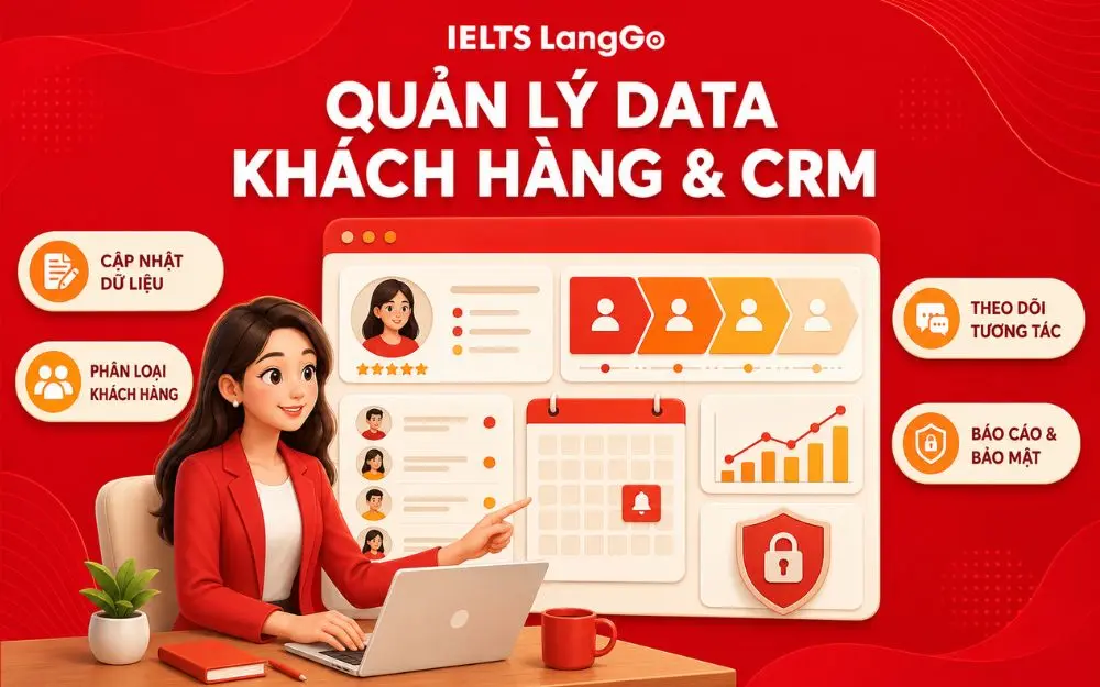 Quản lý CRM khoa học giúp tư vấn viên chăm sóc data đúng thời điểm.