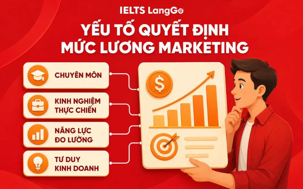 Bốn năng lực ảnh hưởng trực tiếp đến mức lương Marketing.