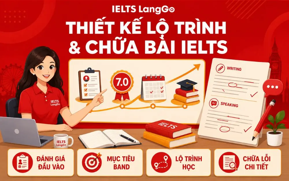 Lộ trình cá nhân hóa giúp học viên cải thiện IELTS theo đúng điểm yếu.