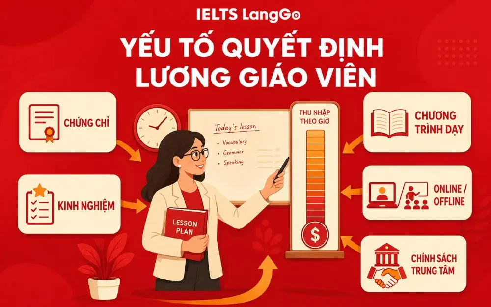 Trình độ, kinh nghiệm và môi trường giảng dạy ảnh hưởng mức lương giáo viên.