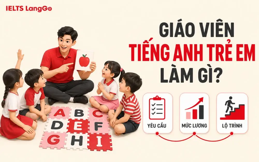 GIÁO VIÊN TIẾNG ANH TRẺ EM LÀM GÌ? YÊU CẦU, MỨC LƯƠNG VÀ LỘ TRÌNH