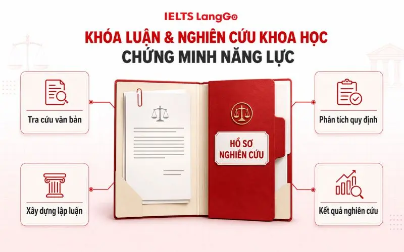 Sử dụng khóa luận và nghiên cứu khoa học để chứng minh năng lực
