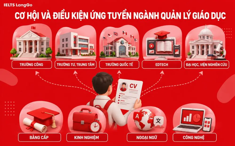 Cơ hội và điều kiện ứng tuyển ngành Quản lý giáo dục